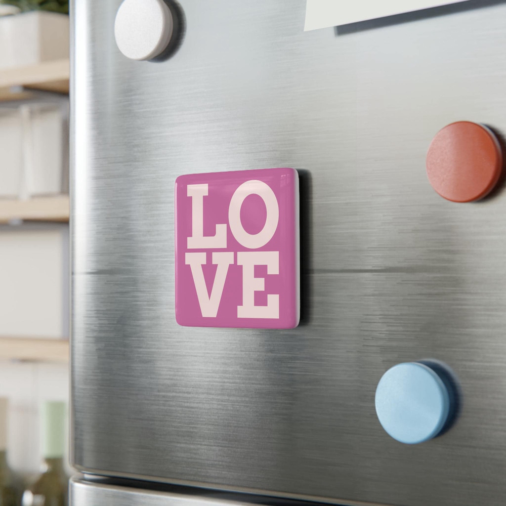 Porcelain Love Square Magnet - Picture 3 of 4
